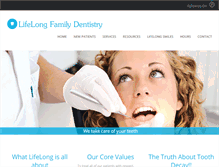 Tablet Screenshot of lifelongdentistry.com